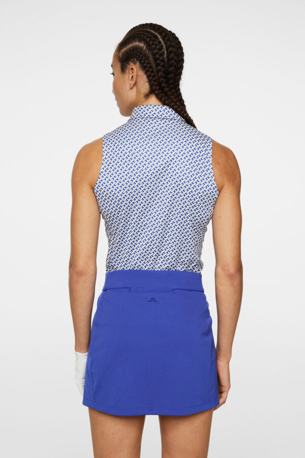 J. Lindeberg Dena mouwloze golf polo tour geo moonbeam print - Afbeelding 5