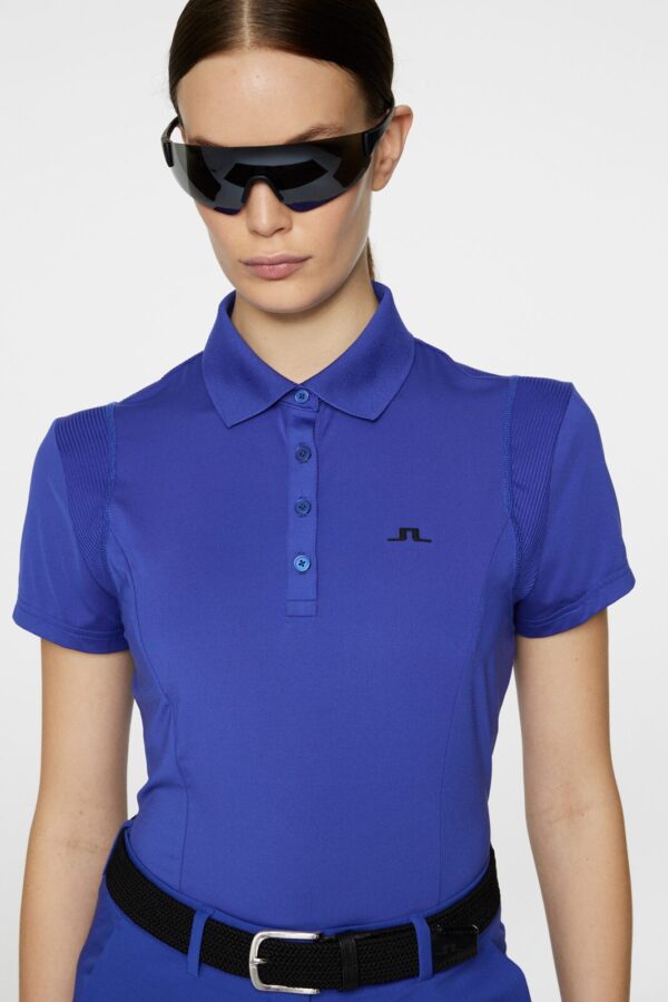 J. Lindeberg Zuri dames golf polo clematis blue - Afbeelding 3