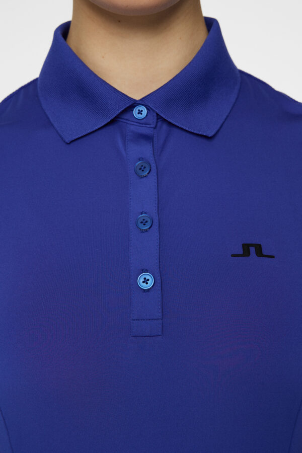 J. Lindeberg Zuri dames golf polo clematis blue - Afbeelding 2