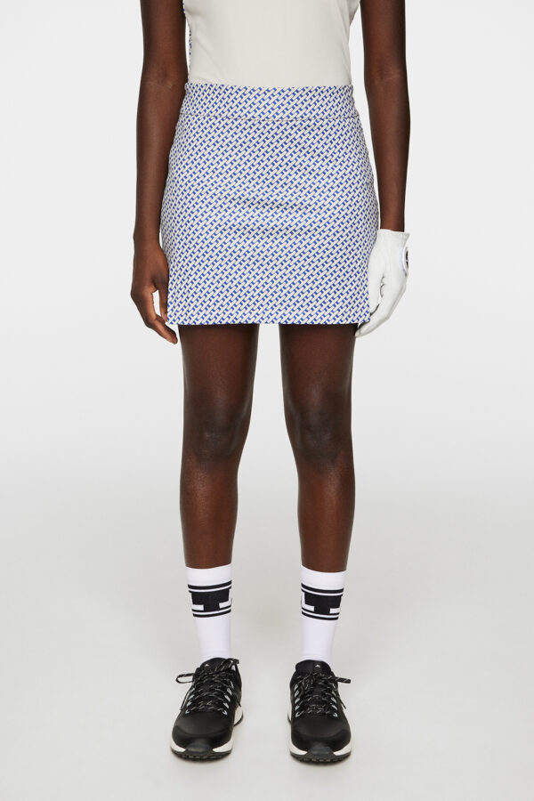 J. Lindeberg Amelie mid print golf rokje tour geo moonbeam