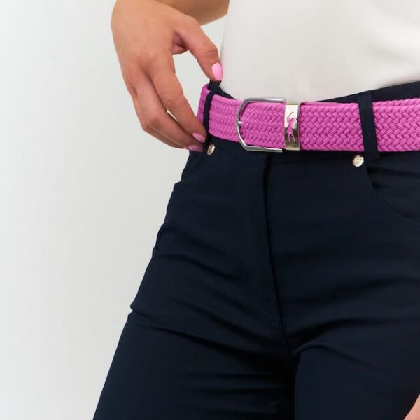 Surprizeshop woven belt new buckle azalea pink