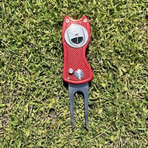 Pitchfork met woold marker rood