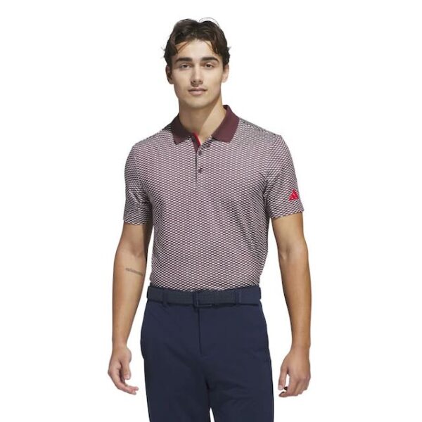 Adidas heren golfpolo aurora ruby - Afbeelding 2