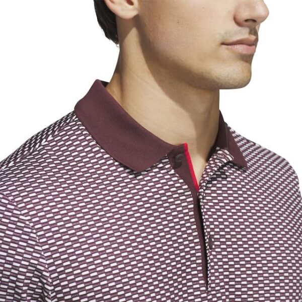 Adidas heren golfpolo aurora ruby - Afbeelding 4