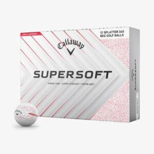 Callaway supersoft golfballen white red splatter