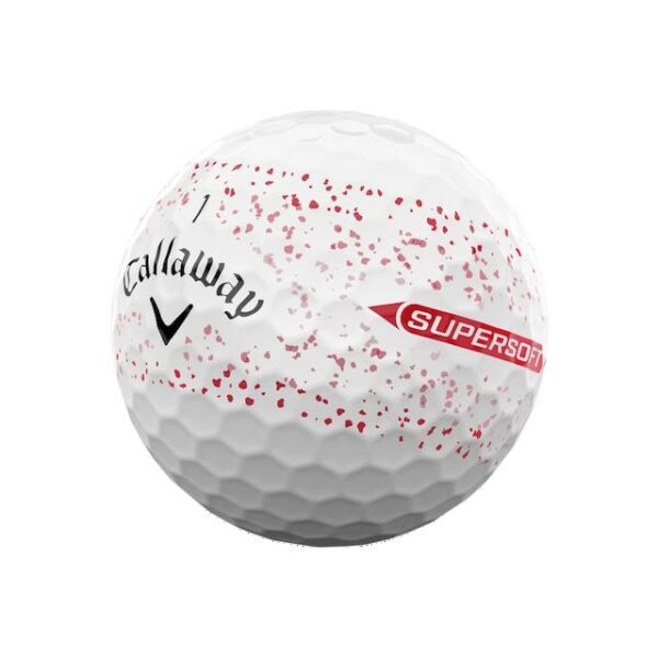 Callaway supersoft golfballen white red splatter