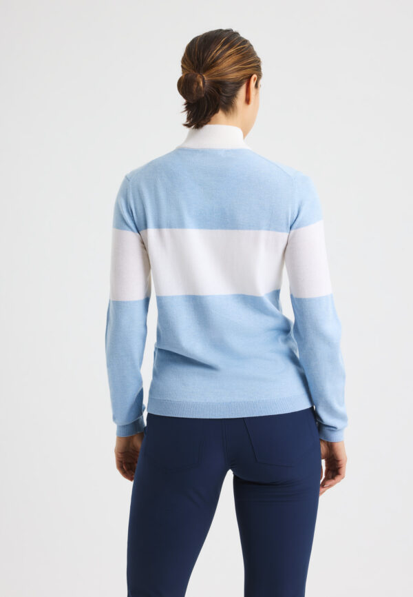 Röhnisch Kora Knittel Half zip sweater dove blue - Afbeelding 2