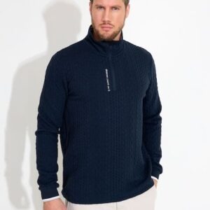 Abacus mens Woburn golf midlayer navy