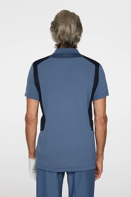 J. Lindeberg Legacy heren golf polo vintage indigo