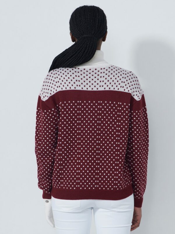 Daily sports Roll neck pullover winery dot - Afbeelding 2