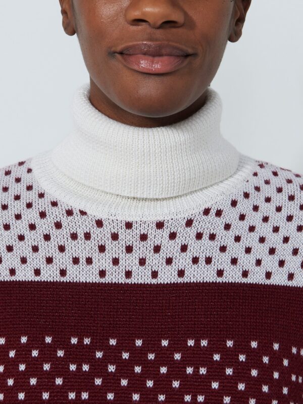 Daily sports Roll neck pullover winery dot
