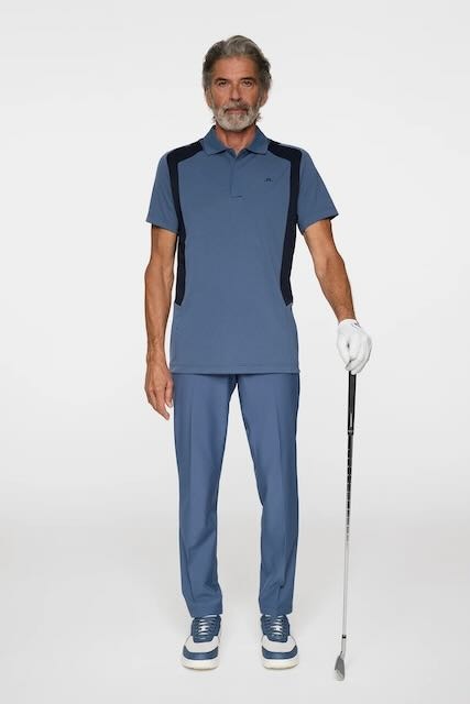 J. Lindeberg Legacy heren golf polo vintage indigo - Afbeelding 4