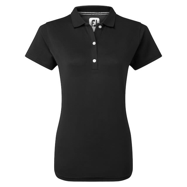 FootJoy Golfpolo voor dames met het logo van golfbaan het Woold in ton sur ton - Afbeelding 2