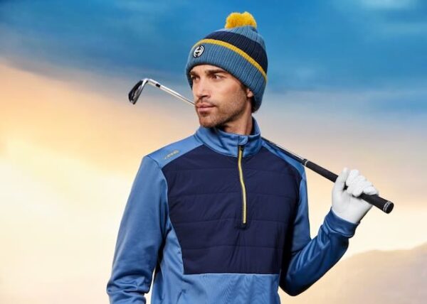 Ping Astbury insulated half zip fleece jacket blue fusion navy