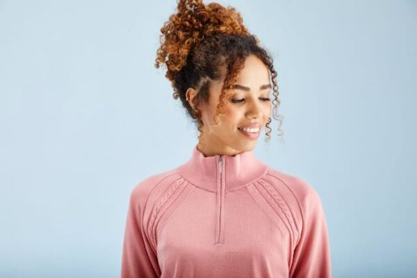 Ping Melodie ladies half zip lined sweater muted pink