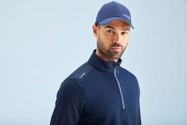 Ping Nolan quarter zip fleece navy