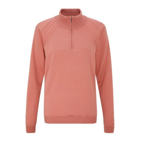 Ping Melodie ladies half zip lined sweater muted pink - Afbeelding 4