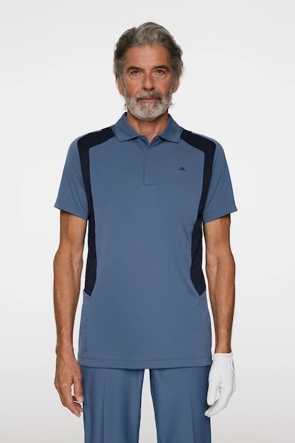 J. Lindeberg Legacy heren golf polo vintage indigo - Afbeelding 5