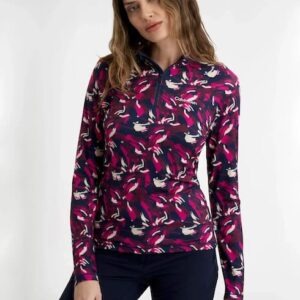 Calvin Klein Dakota quarter zip top print