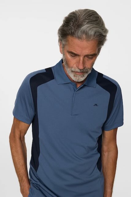 J. Lindeberg Legacy heren golf polo vintage indigo