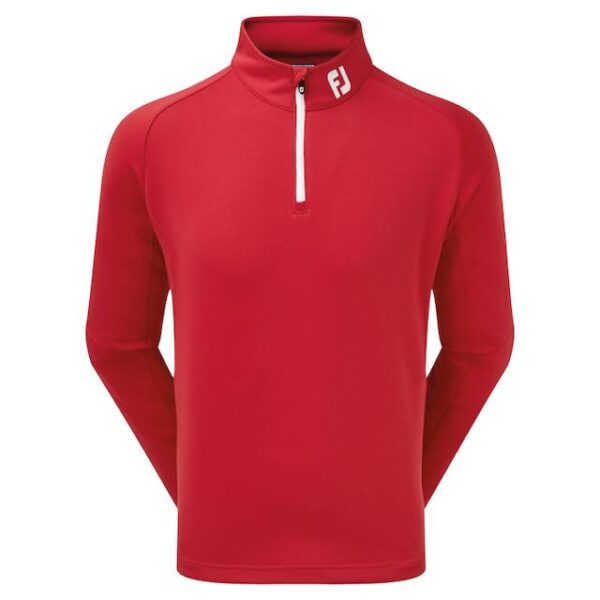 Footjoy chill out pullover voor heren met het logo van Golfbaan het Woold in ton sur ton - Afbeelding 3