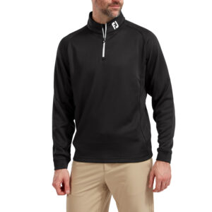 Footjoy chill out pullover voor heren met het logo van Golfbaan het Woold in ton sur ton