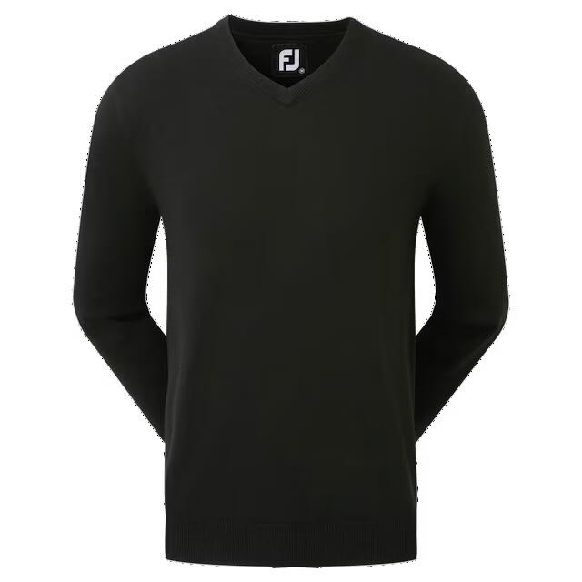 Footjoy v-neck pullover heren met het logo van Golfbaan het Woold in ton sur ton - Afbeelding 5