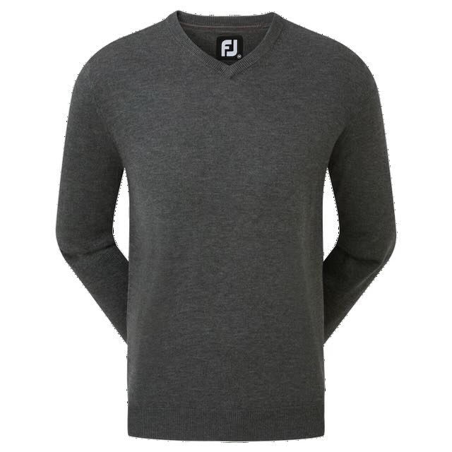 Footjoy v-neck pullover heren met het logo van Golfbaan het Woold in ton sur ton - Afbeelding 4