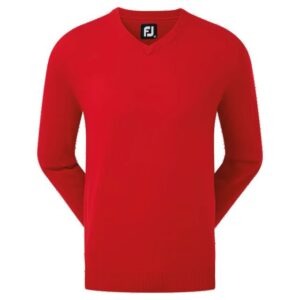 Footjoy v neck pullover red