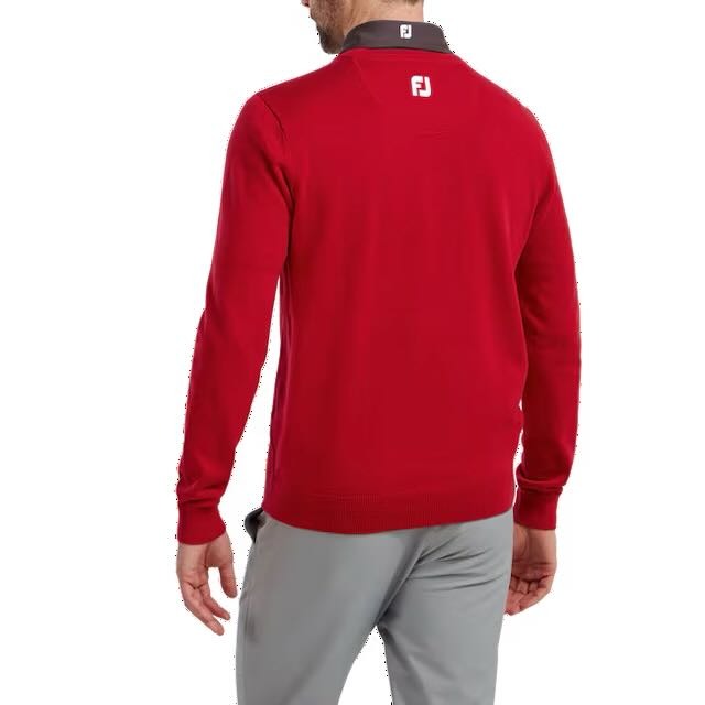 Footjoy v neck pullover red - Afbeelding 3