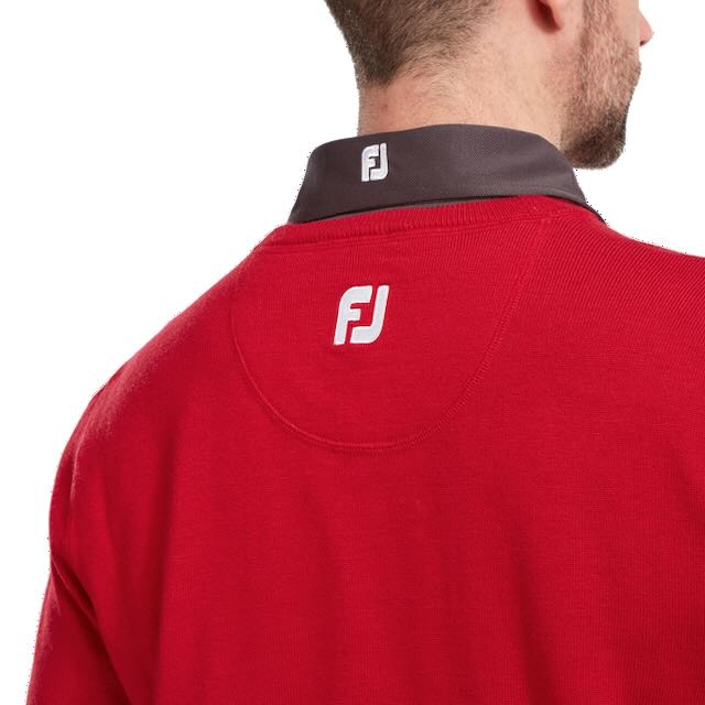 Footjoy v neck pullover red