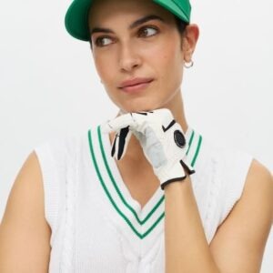 Rohnisch dames golf spencer wit groen