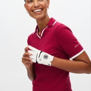 Rohnisch Swing knitted golf polo voor dames beet red