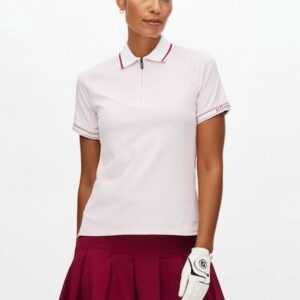 Rohnisch dames rib golf polo cradle pink