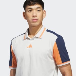 adidas heren Golfpolo grey navy
