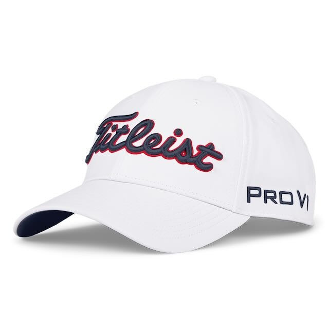 Titleist Tour Performance golf cap white navy red