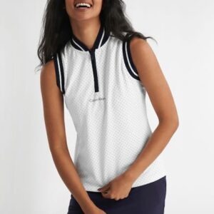 Calvin Klein Camilla dames mouwloze golf polo wit navy