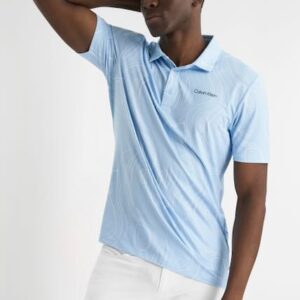 Calvin Klein Marble print heren golf polo blue bell