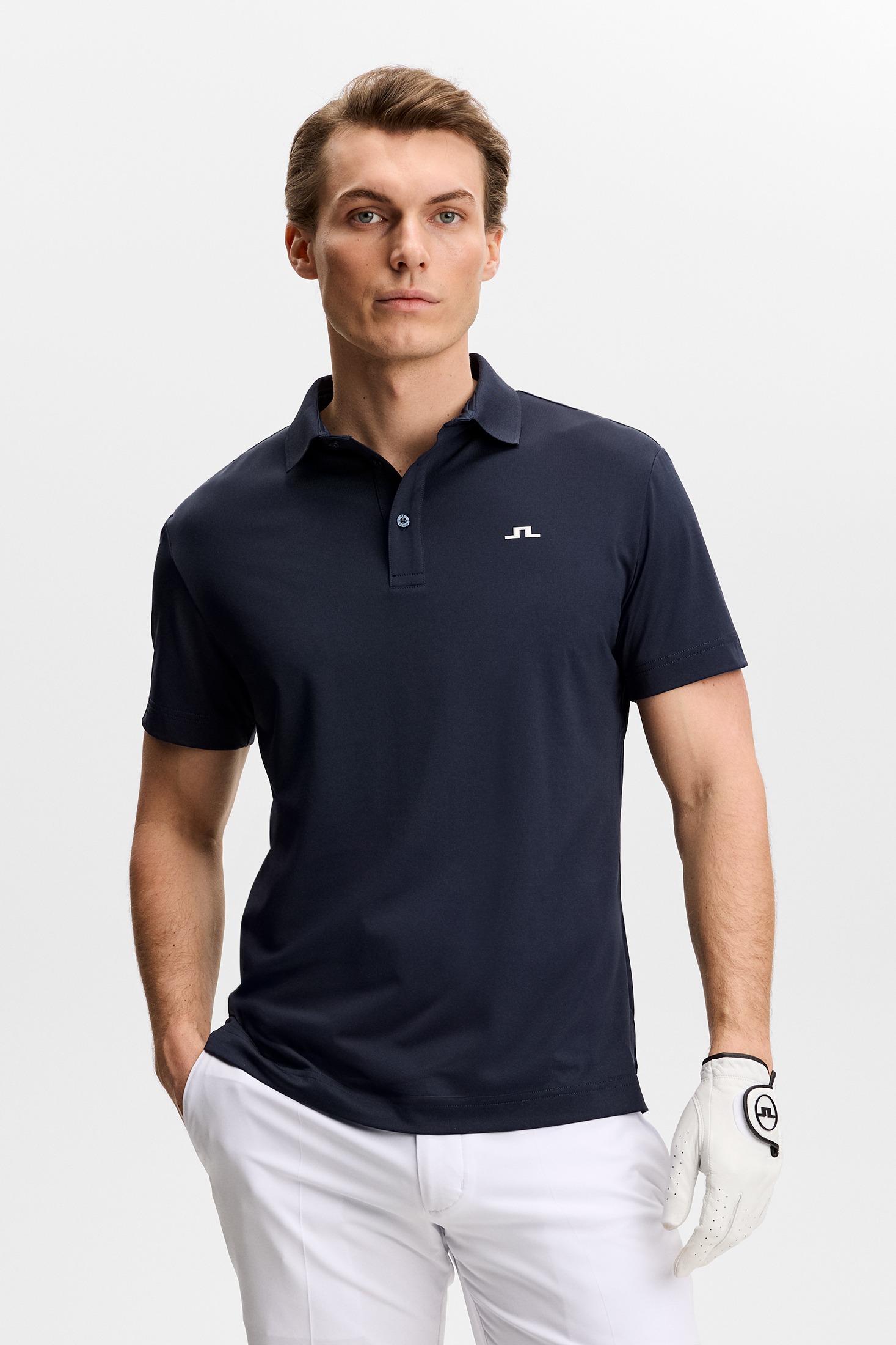 J. Lindeberg Bridge heren golf polo navy