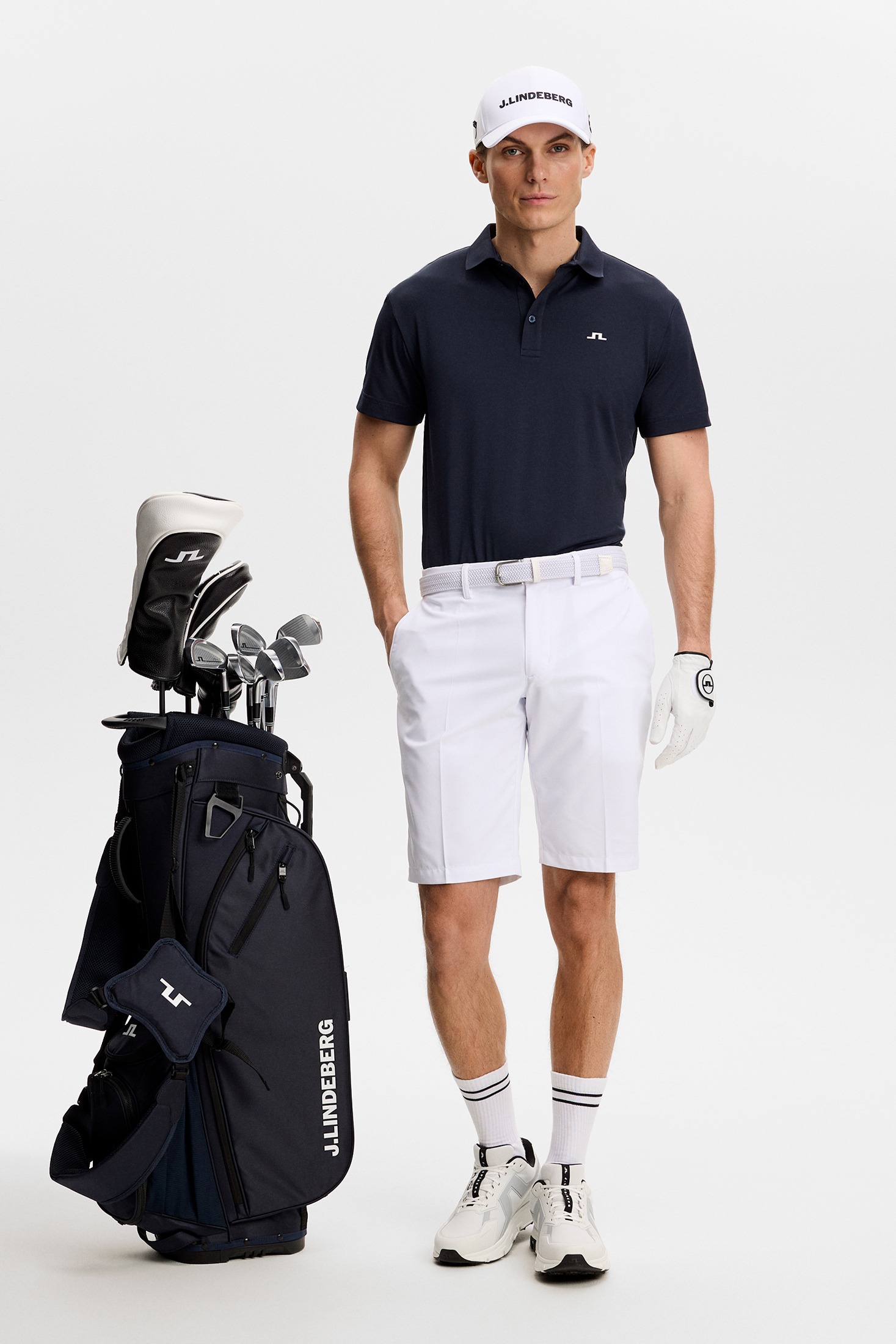 J. Lindeberg Bridge heren golf polo navy - Afbeelding 4