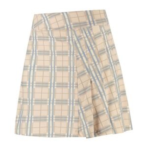 Par69 Benji skirt check print camel