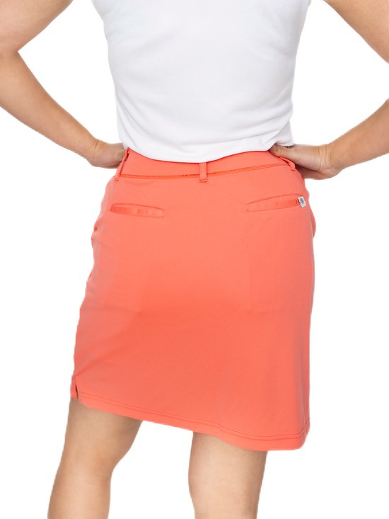 Func Factory Jill Golfrokje bright coral – Stretch Dames Rokje met Binnenbroekje - Afbeelding 3