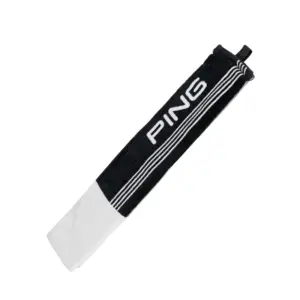 Ping trifold towel black white