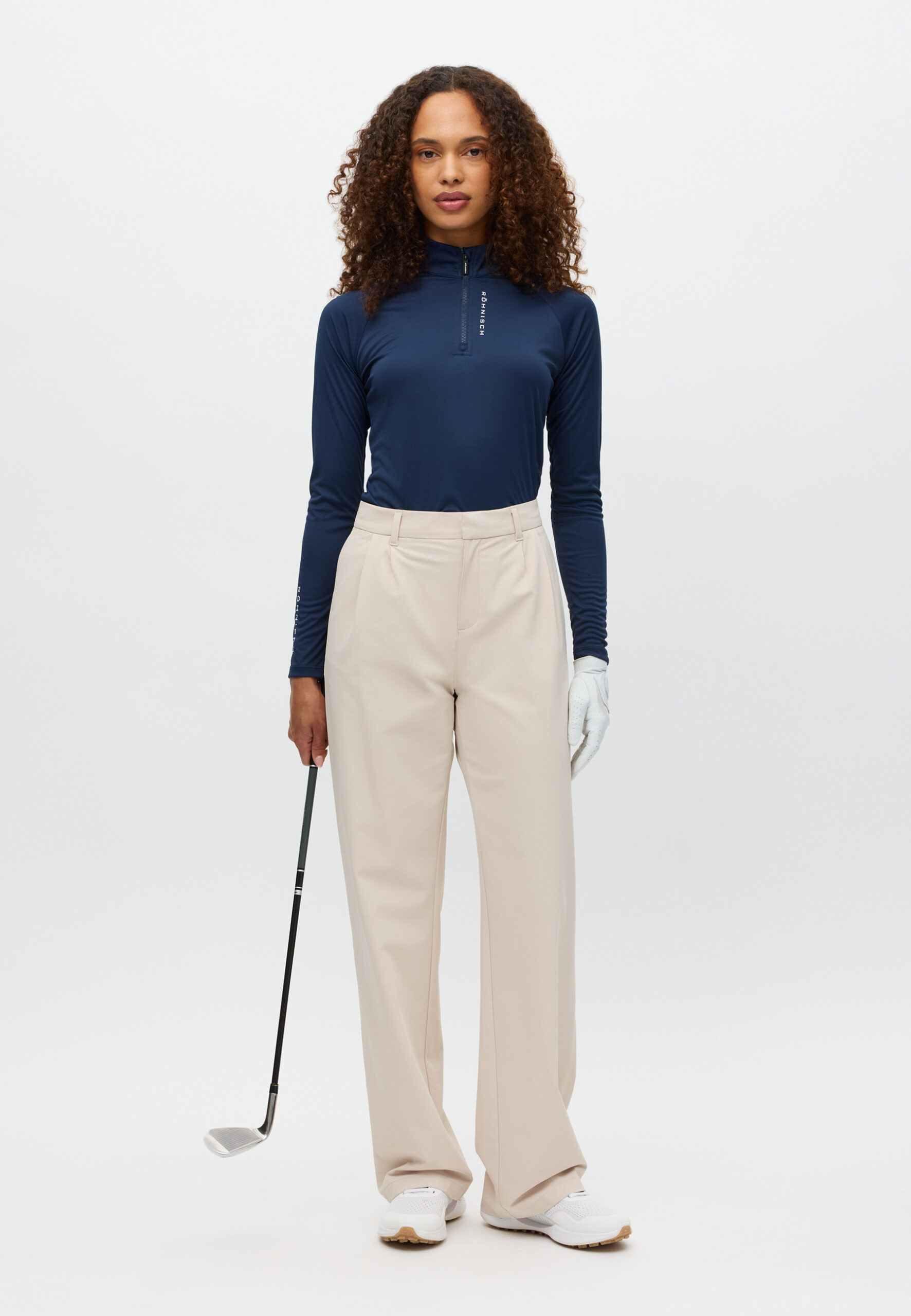 Rohnisch Elevate Golfbroek Dames – Wide Leg Stretch Golfbroek Oatmeal - Afbeelding 5