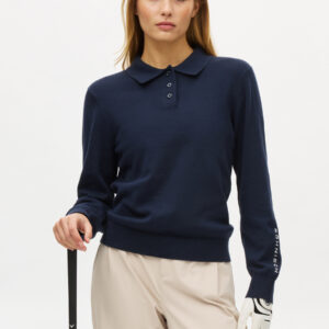 Röhnisch Heritage Knitted Poloshirt Dames – Gebreide Katoenen Golfpolo