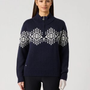 Daily Sports Half Neck Pullover Dames Navy – Gebreide Golftrui met Half-Zip