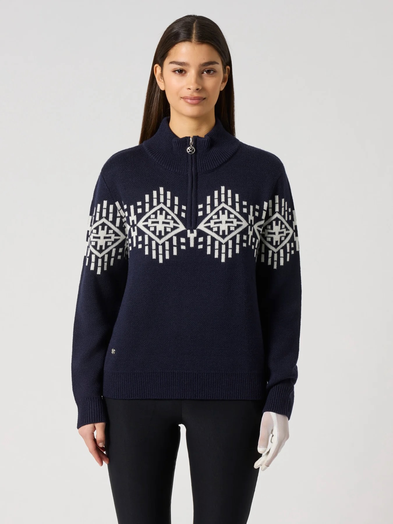 Daily Sports Half Neck Pullover Dames Navy – Gebreide Golftrui met Half-Zip
