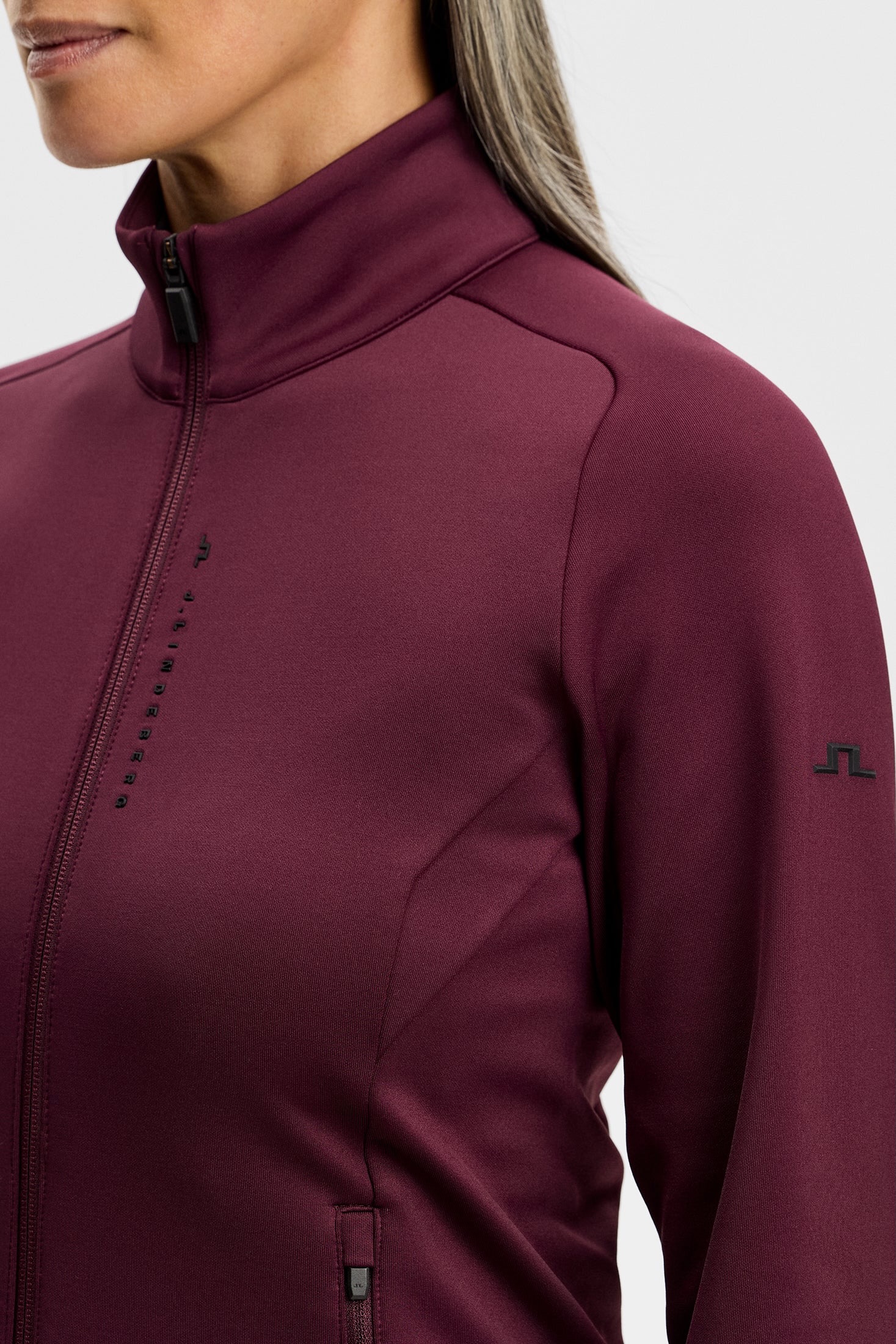 J.Lindeberg Selena Full Zip Mid Layer Dames – Stretch Golf Midlayer