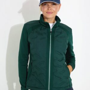 Abacus Portrush Hybrid Golfjas Dames Course Green – Winddicht & Warm