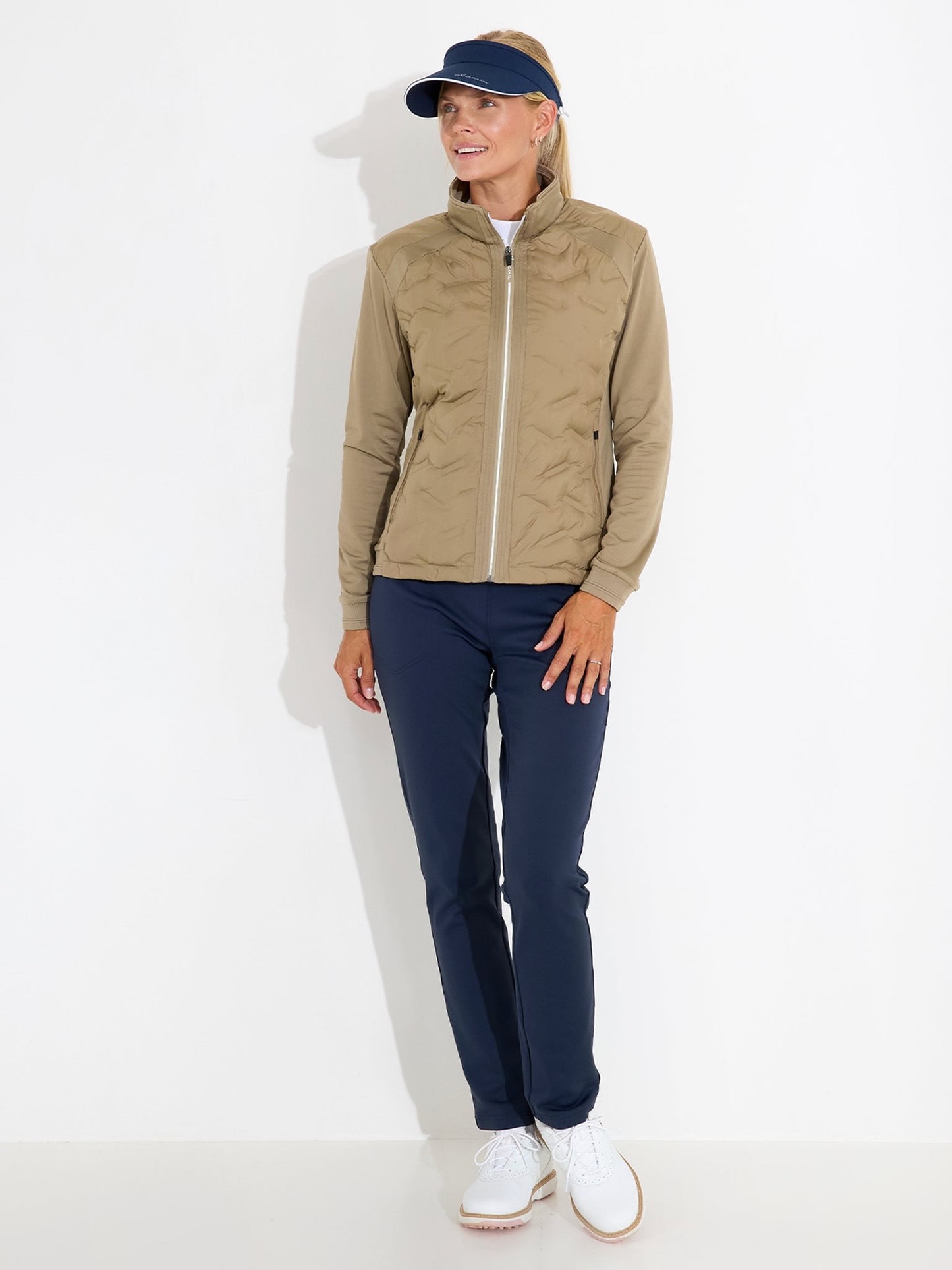 Abacus Portrush Hybrid Golfjas Dames Taupe – Winddicht & Warm - Afbeelding 4